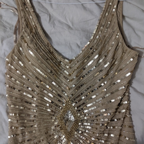 Aiden Mattox Gold Sequin Dress - Picture 3 of 5